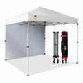 Crown Shades 8X8 Pop Up Canopy With 1 Side Wall - Beach Tent With One Push Setup - Outdoor Sun Shade For Events, Parties, Campin
