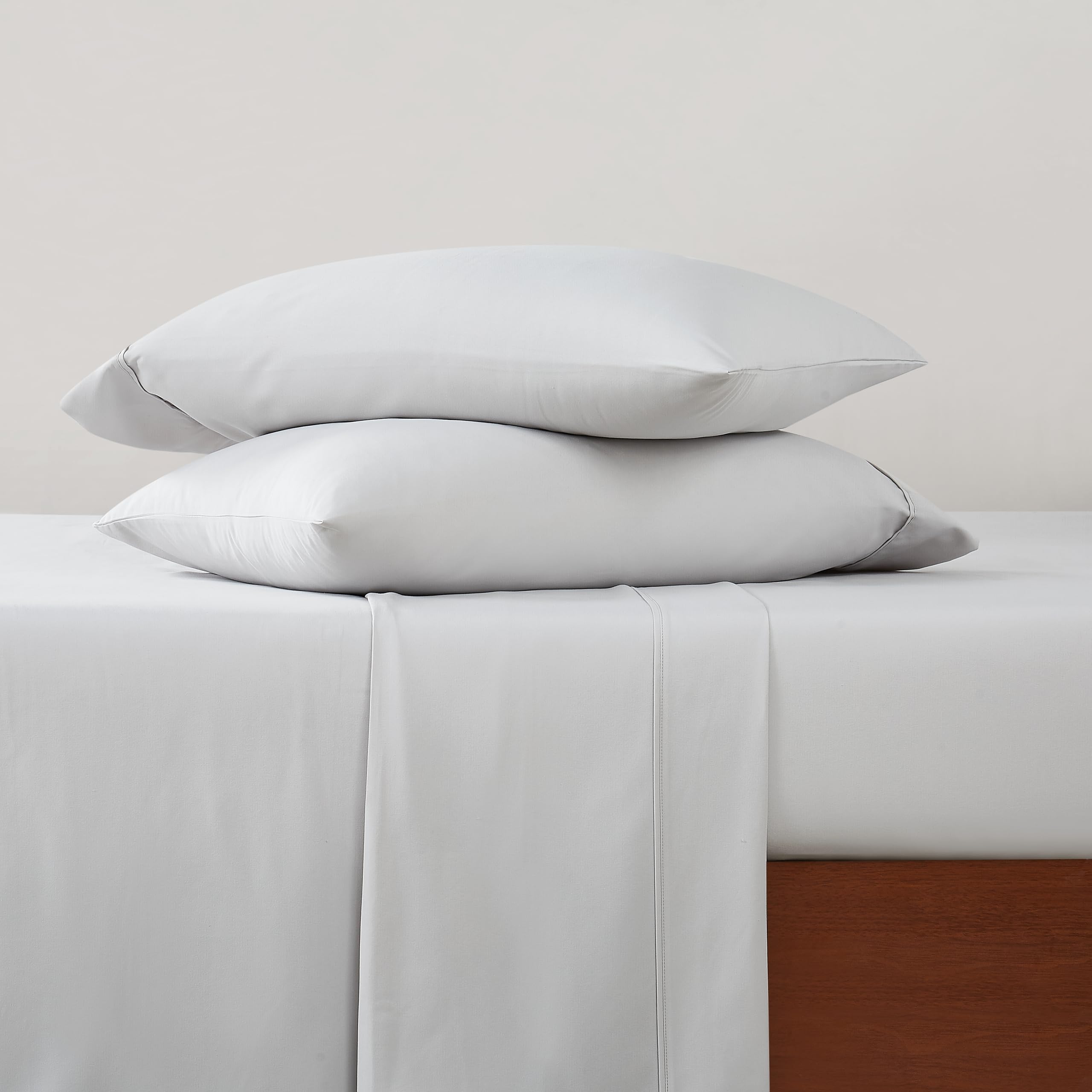 Ugg Hedi Queen Sheet Set 4-Piece Luxury Cooling Sheets Deep Pockets Premium Bedding With 2 Pillow Shams Hypoallergenic Machine Washable Soft Lightweight Bed Set For Bedroom, Queen, Stone Grey