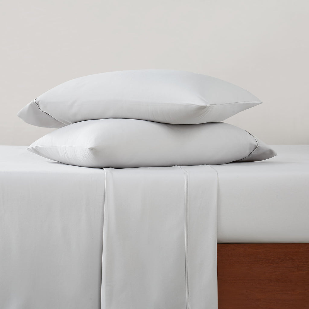 Ugg Hedi Queen Sheet Set 4-Piece Luxury Cooling Sheets Deep Pockets Premium Bedding With 2 Pillow Shams Hypoallergenic Machine Washable Soft Lightweight Bed Set For Bedroom, Queen, Stone Grey