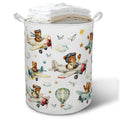 TAZSWDMM Airplane Space Bear Laundry Basket Hamper
