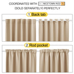 Nicetown Window Treatment Elegant Curtains - (Biscotti Beige Color) 70 Width X 108, 1 Pair, Curtains And Drapes For Bedroom