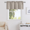 DWCN Valance Curtains for Kitchen Windows, Basement Window Curtains 18 Inches, Rod Pocket Bathroom Curtains - 1 Panel, 42 X 18 I