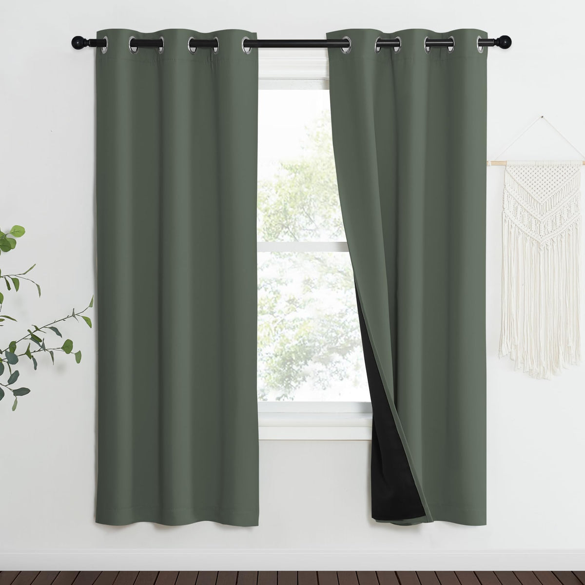 Nicetown 100% Blackout Curtains 70' Long, Pair Of Energy Smart & Noise Blocking Out Drapes For Baby Room Window, Thermal Insula