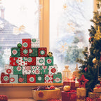 Kesoto Diy Christmas Advent Calendar 2024, 24 Cardboard Treasure Boxes With 1-24 Number Stickers Christmas Countdown Calendar Fo