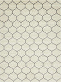 Unique Loom Trellis Frieze Collection Area Rug - Rounded (9' x 12' 2'', Ivory/ Gray)