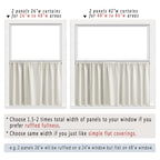 Panelsburg Cream Short Curtains For Bedroom 24 Inches Long 2 Panels Blackout Rod Pocket Thermal Insulated Privacy Decorative Sma