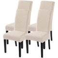 Searchi Jacquard Dining Room Chair Covers Set Of 4, Stretch Kitchen Chair Covers Washable Parsons Chair Slipcover Removable Dini