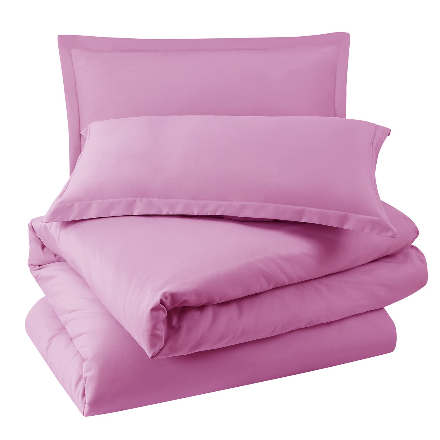 Nestl Light Pink California King Duvet Cover Sets - Soft Double Brushed Cal King Duvet Cover, 3 Piece, With Button Closure, 1 Du