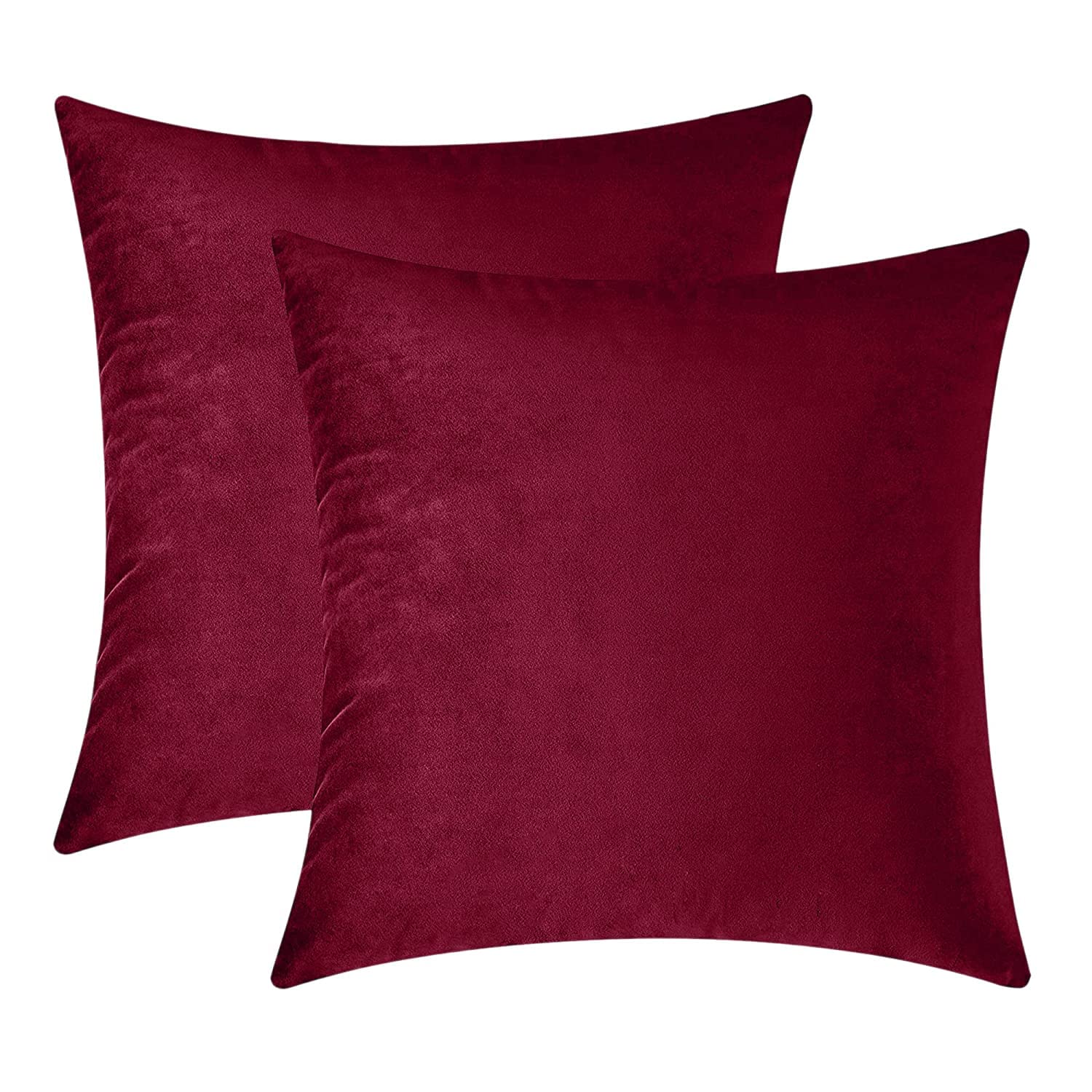 Maple LeafS Velvet Cushion Cover Soft Pillow Covers Set Cushion Case For Sofa Bedroom Livingroom Chair Car (12 X 12, Maroon)