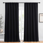 NICETOWN Halloween Black Out Window Curtains - Solid Home Decor Thermal Insulated Blackout Drapes/Draperies for Bedroom, Privacy
