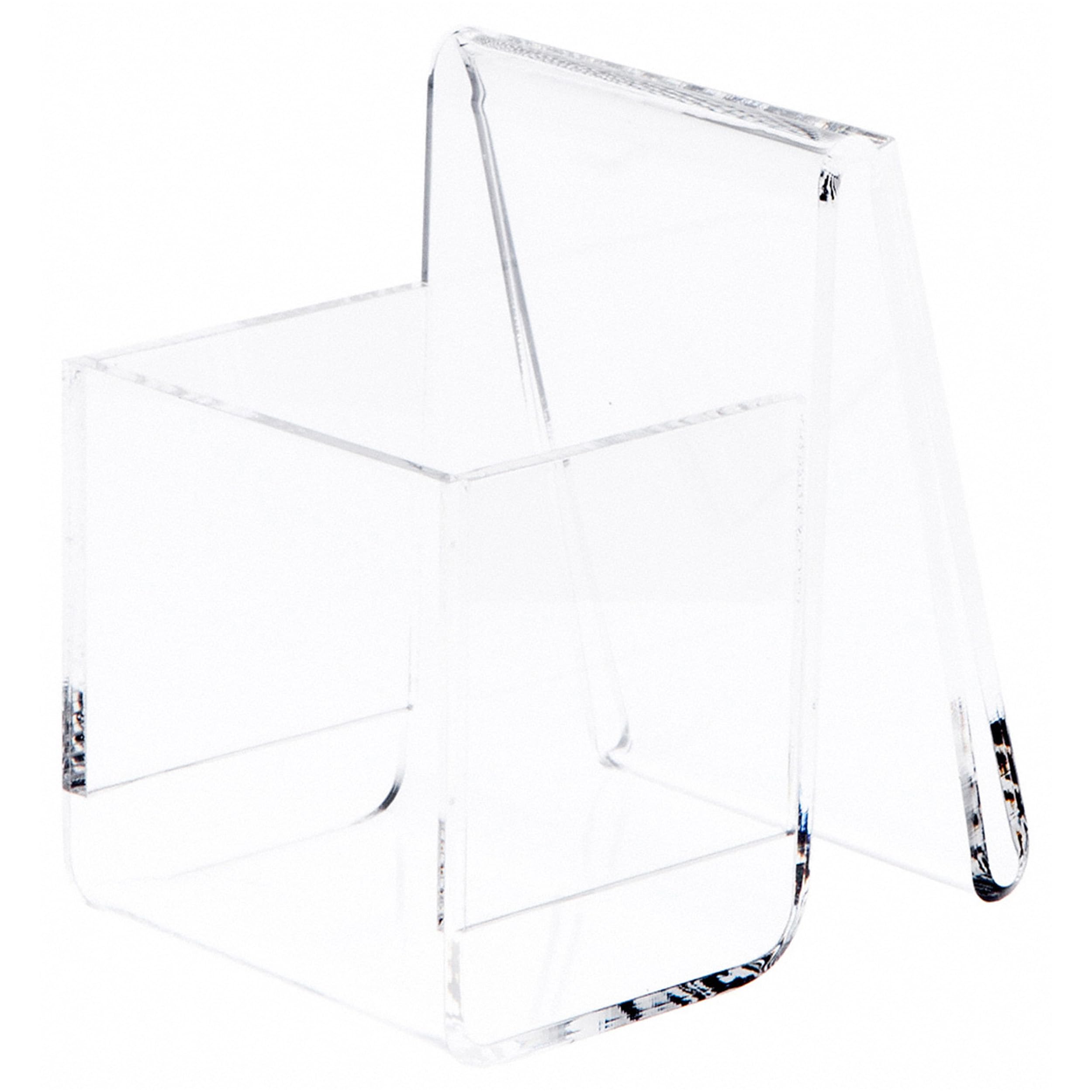 Plymor Clear Acrylic Deluxe Business Card Holder & Display (Vertical), 2.375' W X 3.5' D X 3.5' H