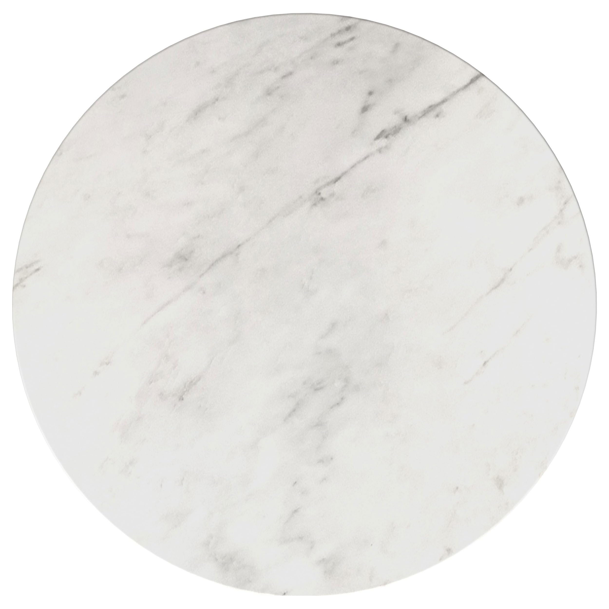 Coaster Home Furnishings Avon Round Coffee Table with White Marble Top and Stainless Steel Gold Base