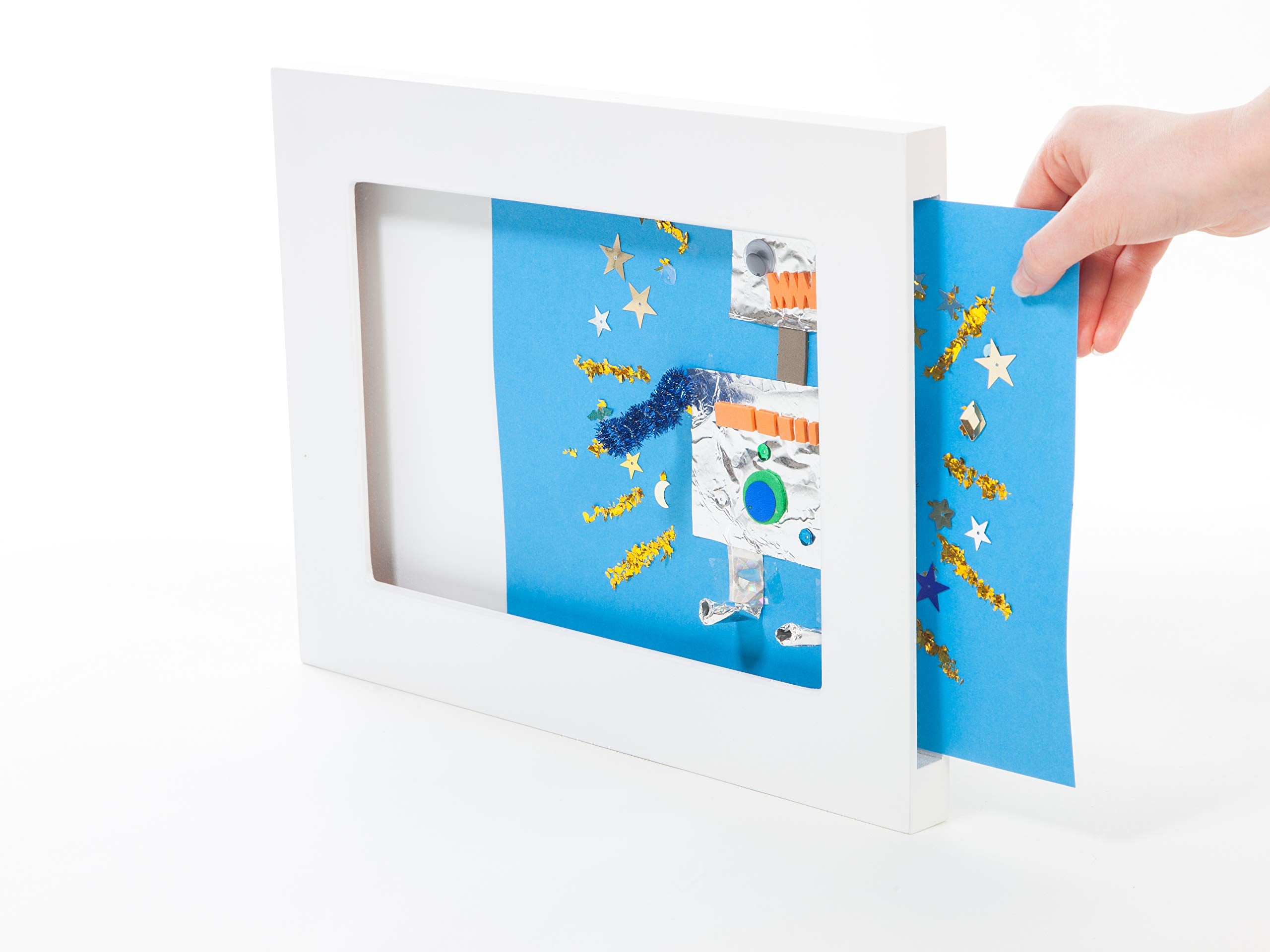 Articulate Gallery Single Childrens Art Frame, 9 x 12, an award-winning slot sided picture frame for the instant display of 2D 