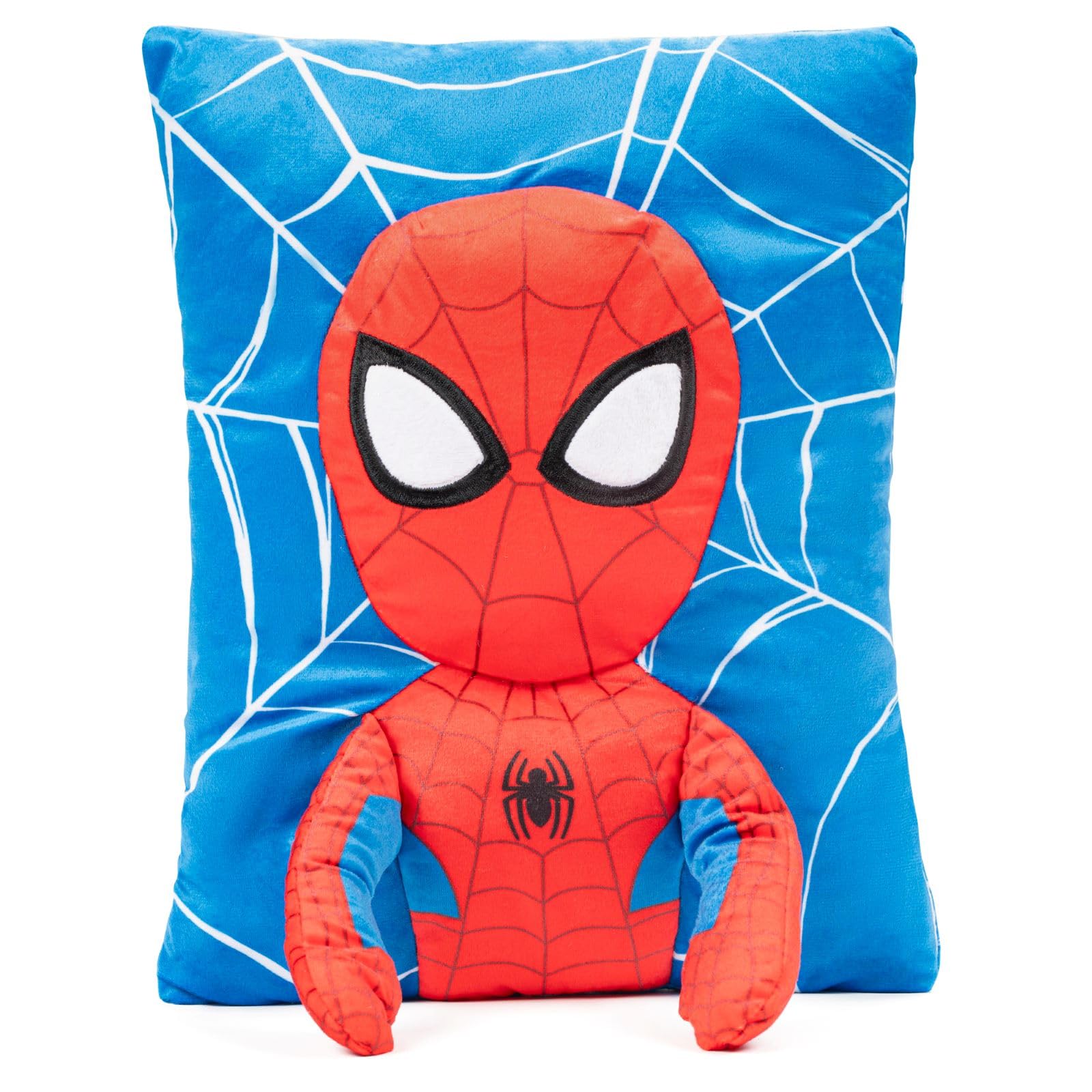 Marvel Spiderman 3D Snuggle Pillow - Super Soft Red Plush Pillow - Measures 15 Inches