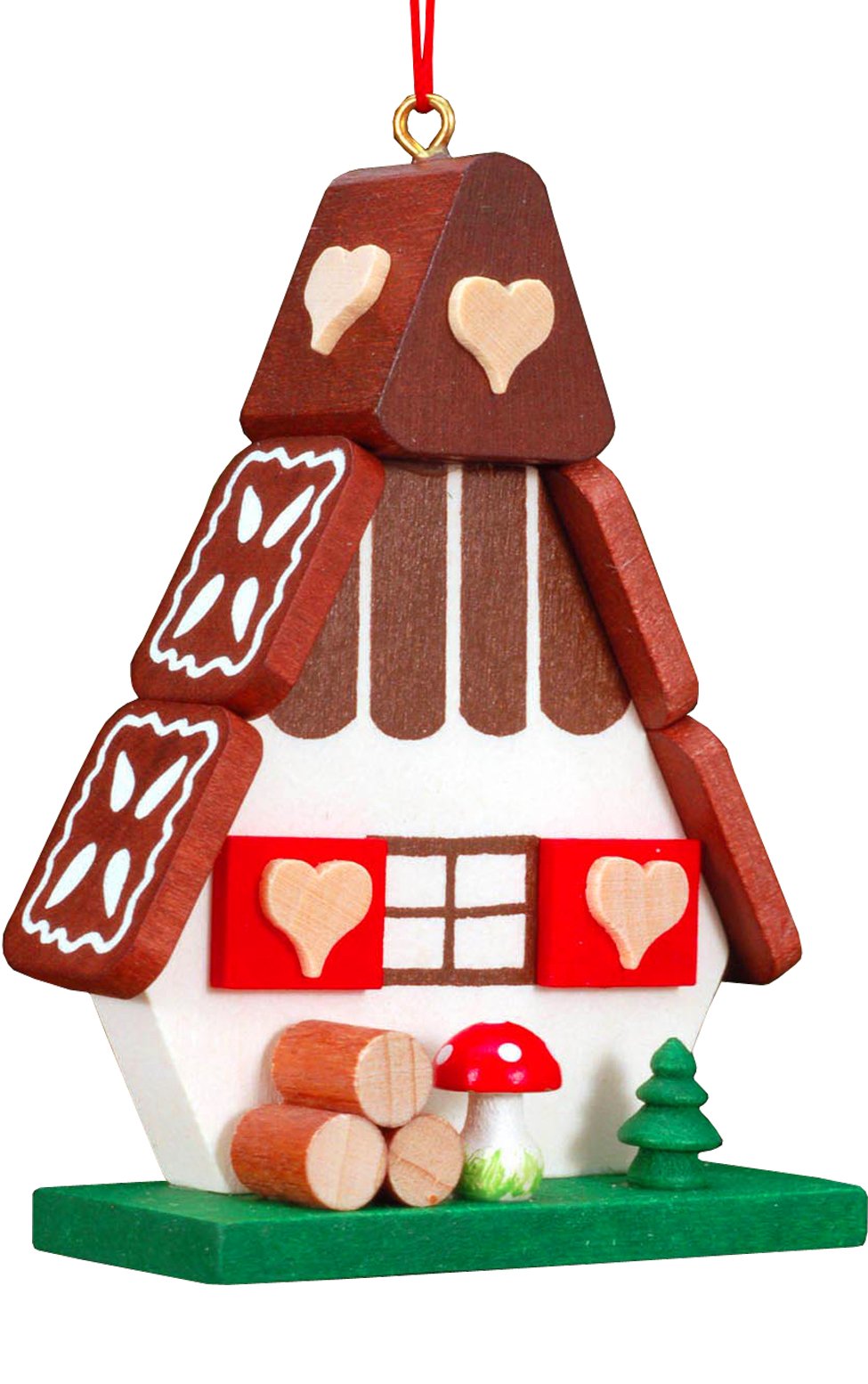 Alexander Taron Importer 10-0052 Christian Ulbricht Ornament-Gingerbread House-3 H x 2.5 W x 1 D, Brown