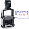 Trodat 5430 Professional Self-Inking Date Stamp With Received - Blue/Red 2 Color Ink