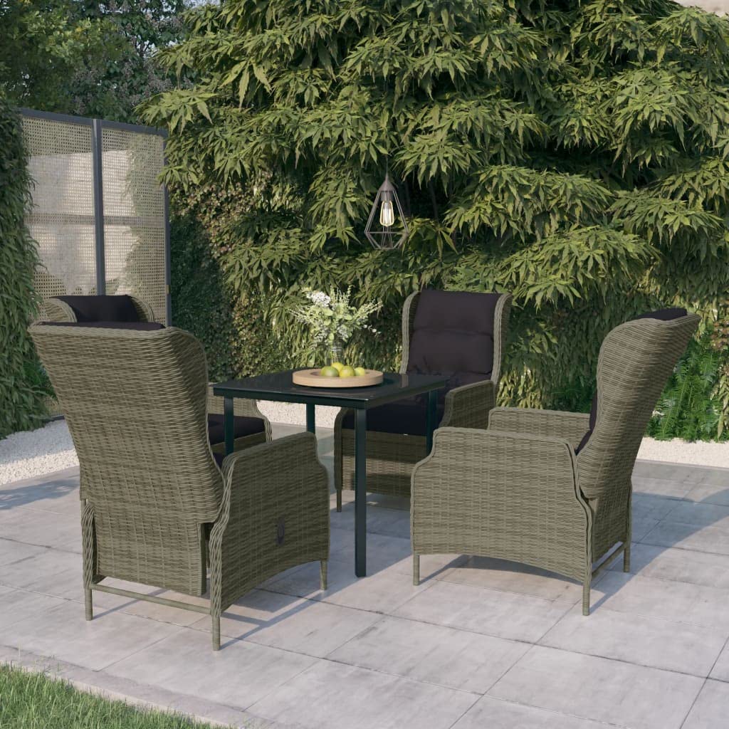 vidaXL Patio Dining Set 5 Piece, Outdoor Dining Set for 4, Table and Chair for Garden Backyard Balcony, Dining Chair Table Furniture, Brown