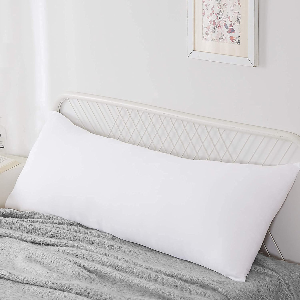 Acanva Fluffy Body Pillow For Adults And Pregnancy, Soft Long Full Pillow Insert For Side Sleepers