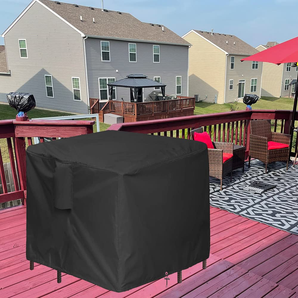 Izzybang 5 Piece Bar Height Patio Dining Set Covers Waterproof Outdoor 66 Inch Square Patio Furniture Bar Height High Top Bistro