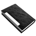 Padike Business Card Holder, Faux Leather Wallet With Rfid Protection, V-Black, Unisex