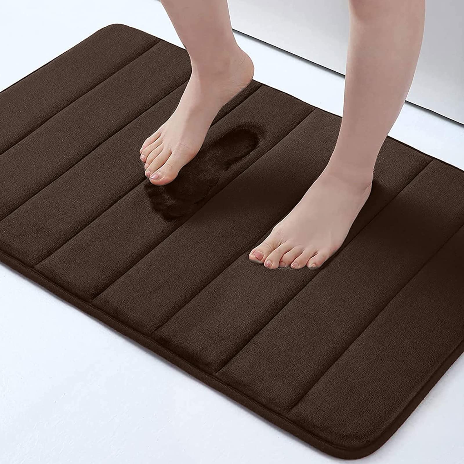 Buganda Memory Foam Bath Mat Rug, 30 x 20, Ultra Soft and Non-Slip Bathroom Rugs, Water Absorbent and Machine Washable Bath Rug 