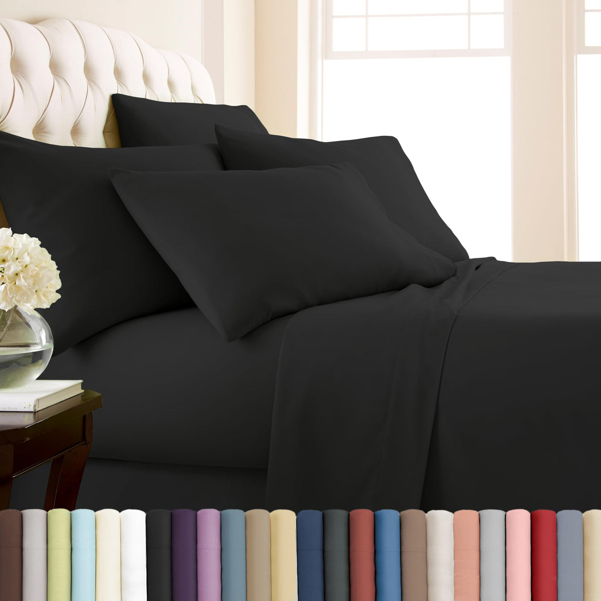 Southshore Fine Living, Inc. 4-Pc Twin Xl Sheets Set, 21' Deep Pocket Sheet Set, Premium Bedding, Microfiber Sheets, Deep Pocke