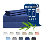 Tafts Bamboo Sheets Cali-King Size Bed Sheets 5 Piece Set, Pure 100% Organic Bamboo, 17” Deep Pockets - Luxuriously Soft, Silky Smooth, Cooling, Double Stitched, Lifetime Quality Guarantee (Grey)