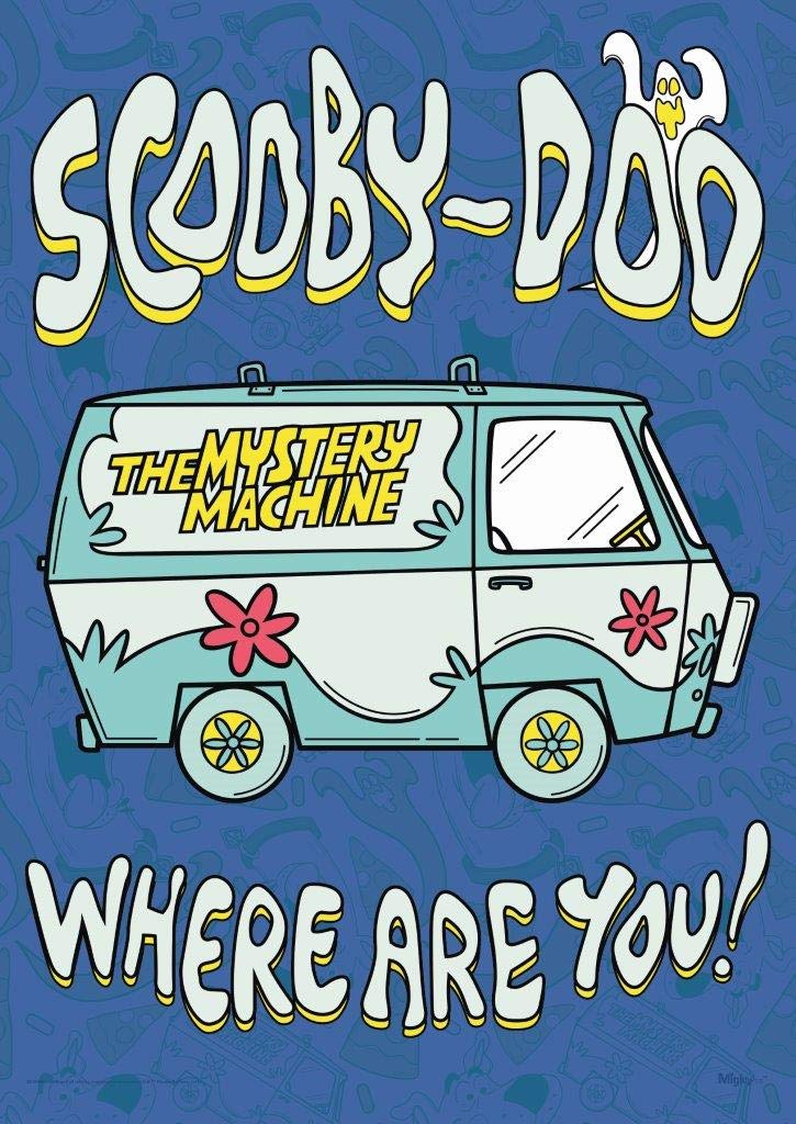 MIGHTYPRINT Scooby-Doo - Where Are You - Mystery Machine - Durable 17    x 24 Wall Art - NOT Made of Paper - Officially Licensed