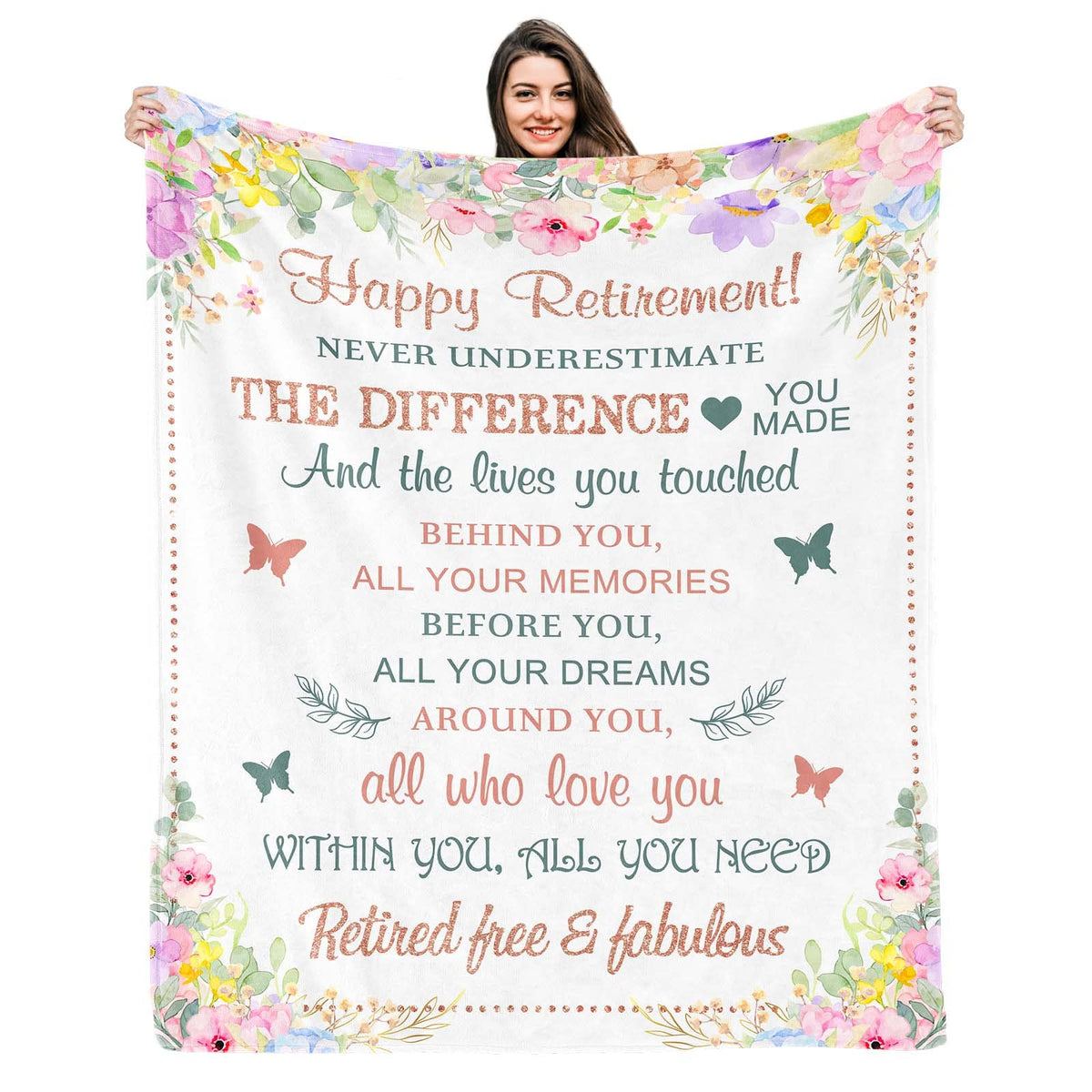 Classy Retirement Gifts For Women 2024, Retired Gifts For Women Coworker, Coworker Leaving Gifts Blanket 40'X50', Retirement D