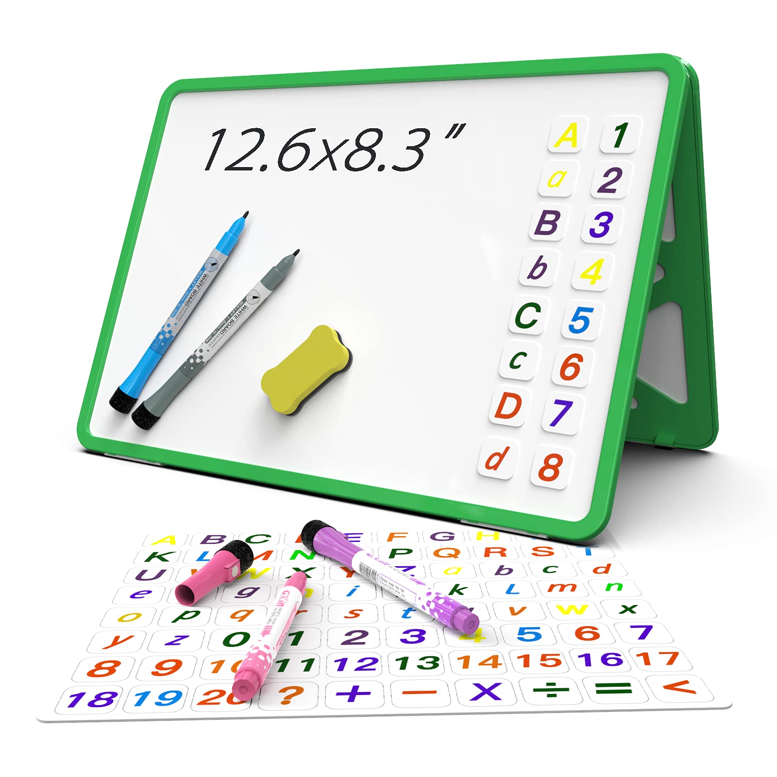 Small Dry Erase White Board With Stand, Double Sided Dry Erase Board For Kids, Foldable Small White Board Portable Mini Whiteboa
