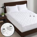 Serta Heated Mattress Pad Queen Size - Electric Mattress Pad, 10 Heat Setting Controller, Auto Shut Off Timer, Deep Elastic Pock