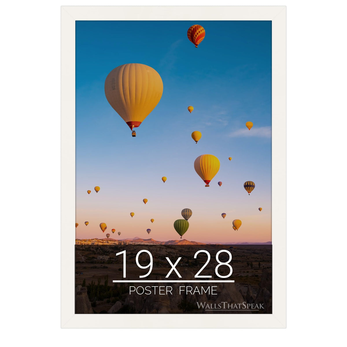 wallsthatspeak 19x28 white Picture Frame for Puzzles Posters Photos or Artwork