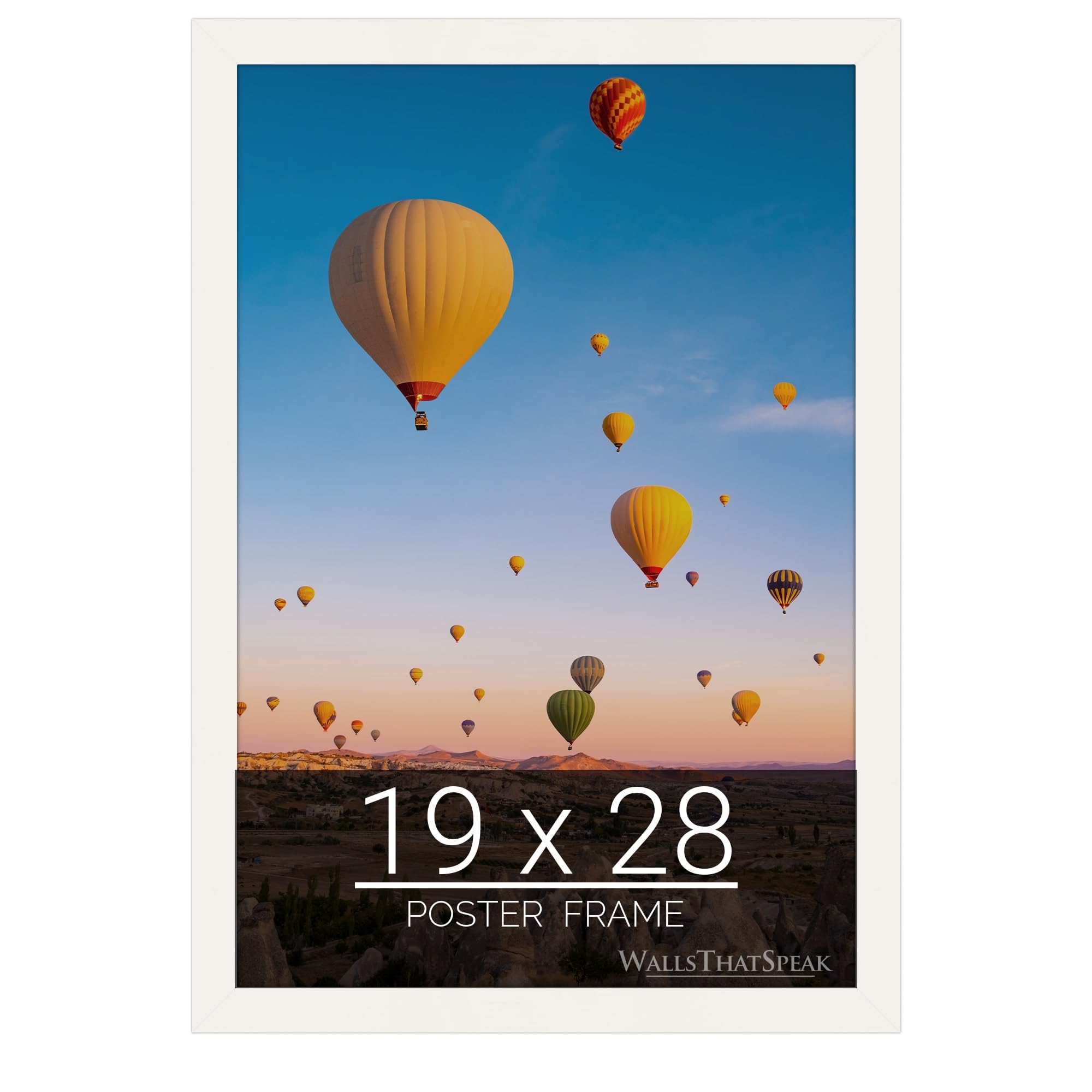 wallsthatspeak 19x28 white Picture Frame for Puzzles Posters Photos or Artwork