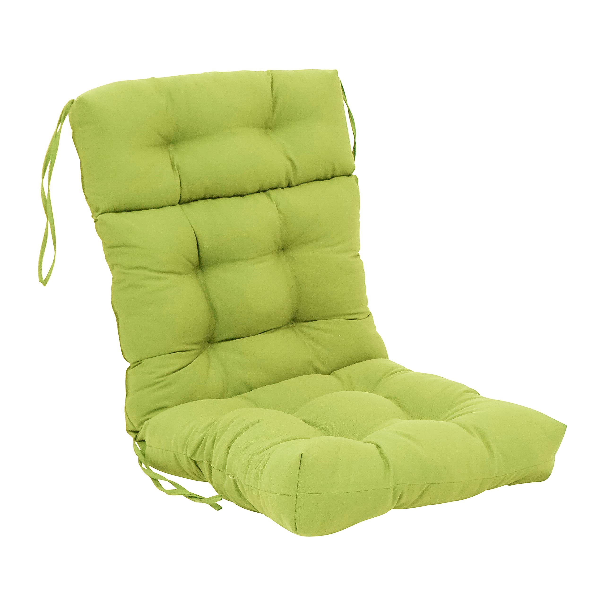 Blazing Needles 20 42-inch Twill Seat/Back Tufted Chair Cushion, 20 x 42, Mojito Lime