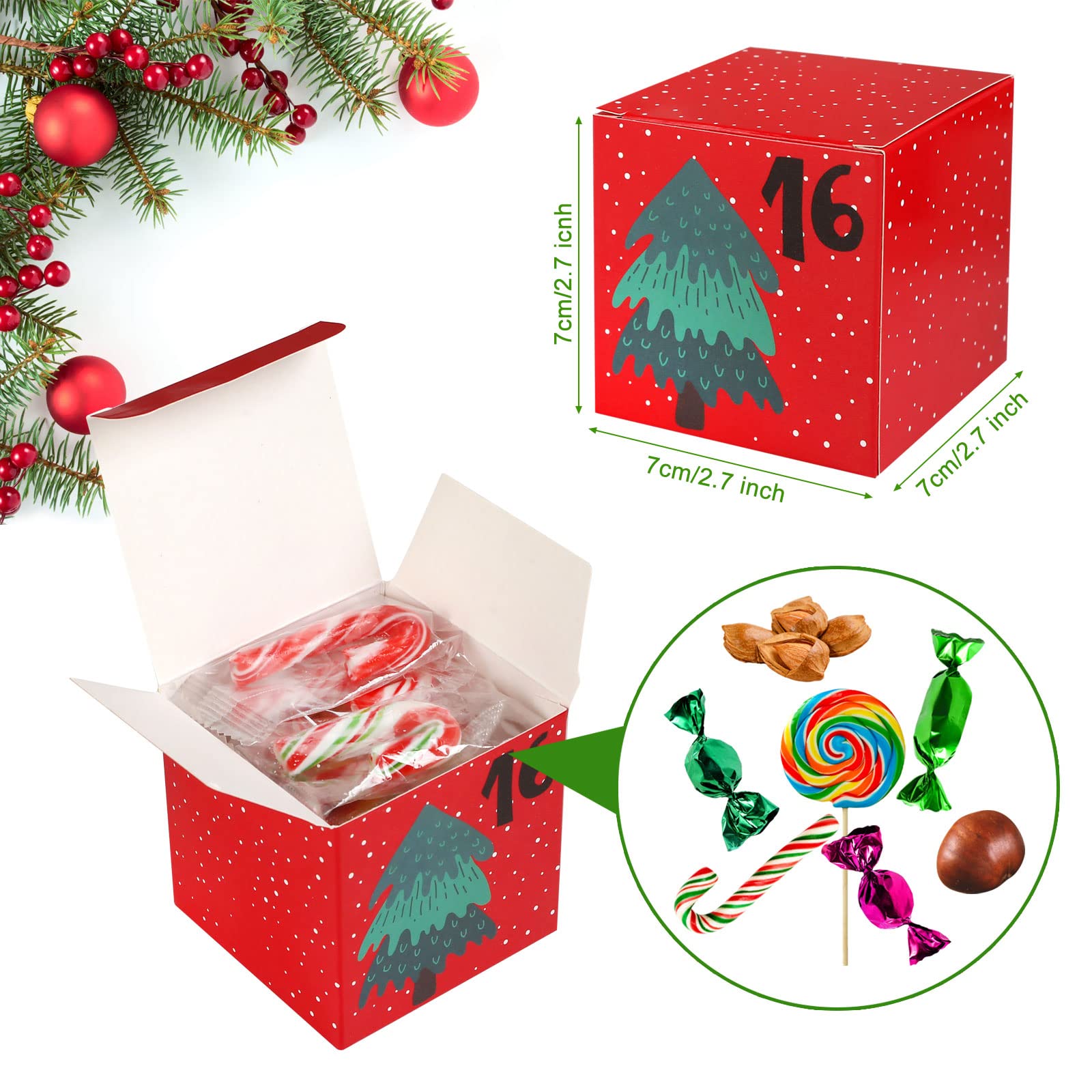 Naler Christmas Advent Calendar Boxes 2024 Countdown To Christmas Empty Gift Boxes To Fill For Christmas Party Favor Holiday Dec