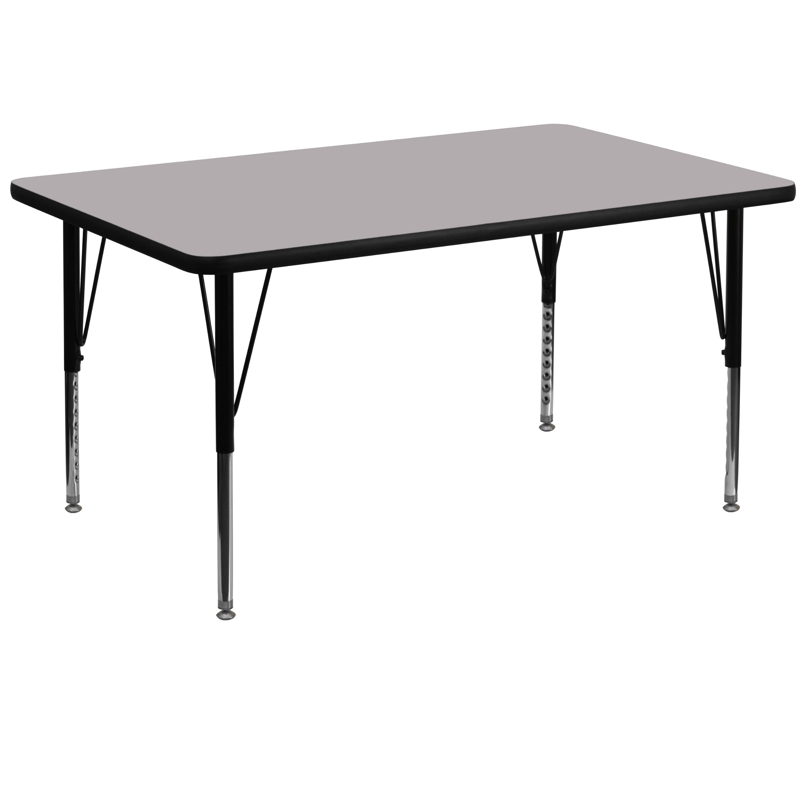 Flash Furniture 36x72 REC Grey Activity Table, 72&quot;D x 36&quot;W x 25.13&quot;H, Gray