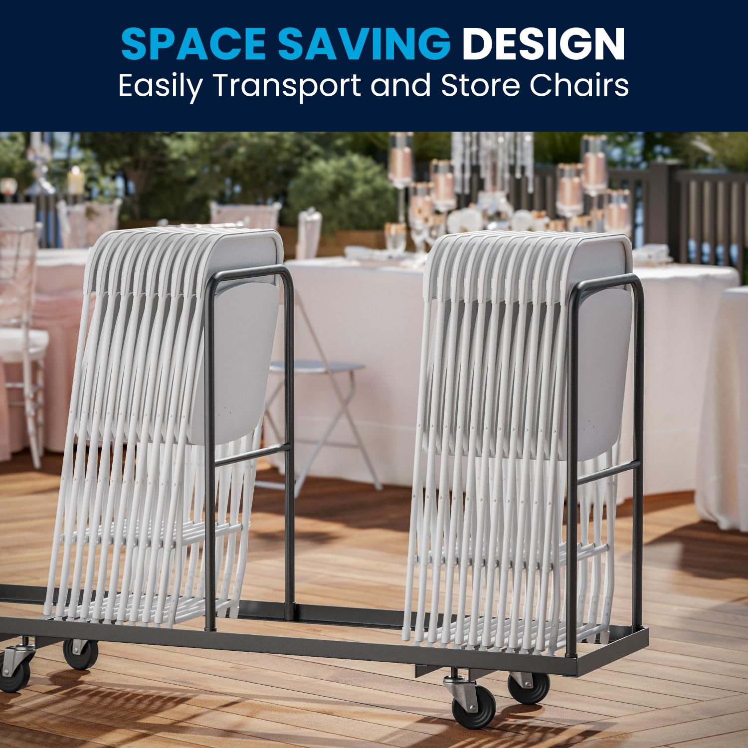 Hercules Series Premium Plastic Folding Chair [Set Of 2] Color: White