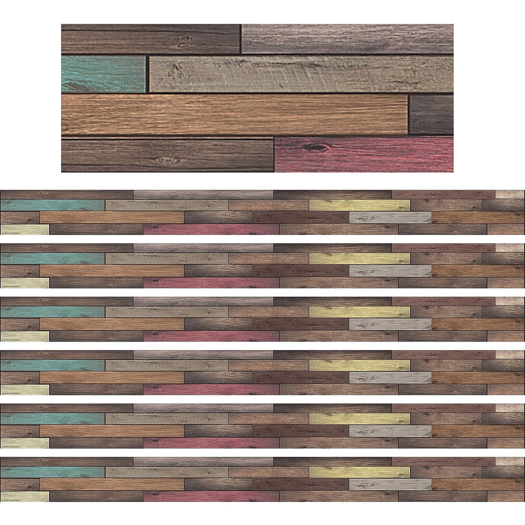 Teacher Created Resources Home Sweet Classroom Reclaimed Wood Design Border Trim, 35 Feet Per Pack, 6 Packs