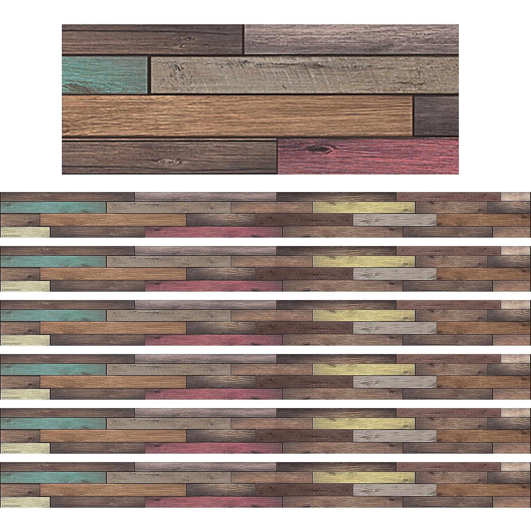Teacher Created Resources Home Sweet Classroom Reclaimed Wood Design Border Trim, 35 Feet Per Pack, 6 Packs