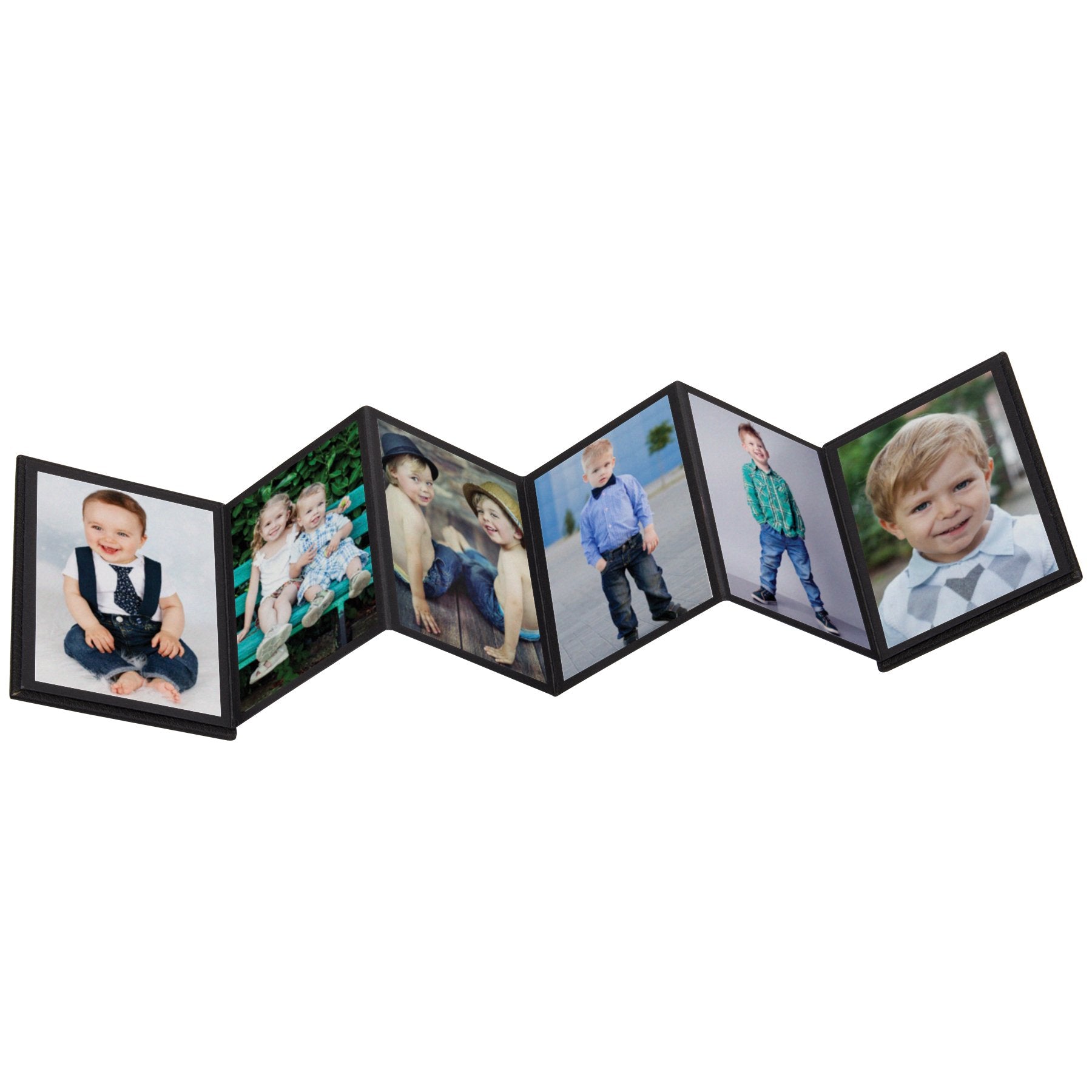 Neil Enterprises Inc. 2.5'' X 3.5'' Black Mini Accordion Self-Stick Photo Album