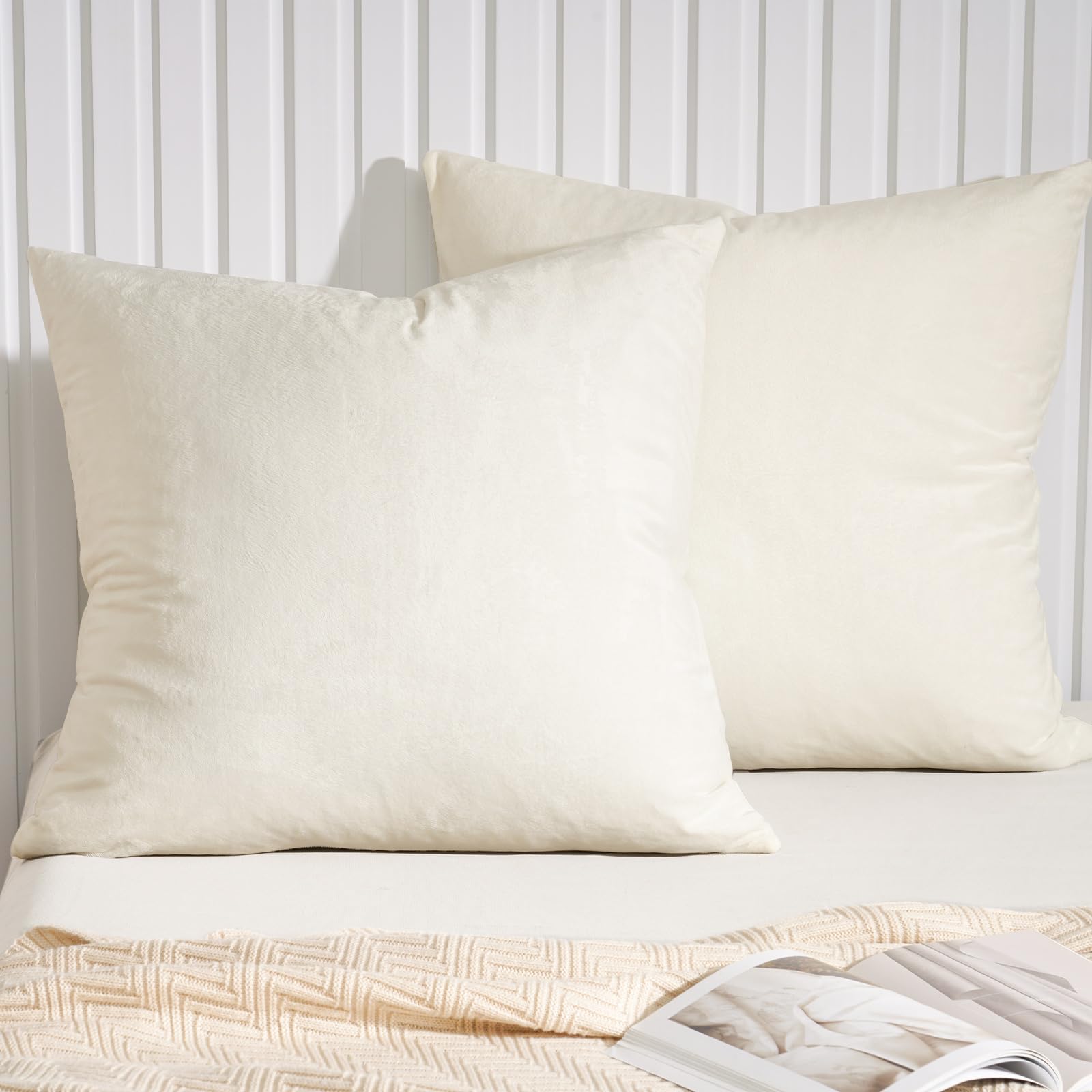 Phf Super Soft Velvet Throw Pillow Covers, 24'X24', No Insert, 2 Pack Color Gradient Cushion Covers, Ultra Soft Cozy Square Co