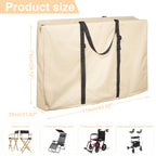 Large Outside Folding Chair Storage Bag With Zipper And Handles, 600D Folding Chair Carry Bag For Zero Gravity Chair Cover, Portable Folding Lounge Chair Carrying Bags, 43' L X 11' W X 29' H (Beige)