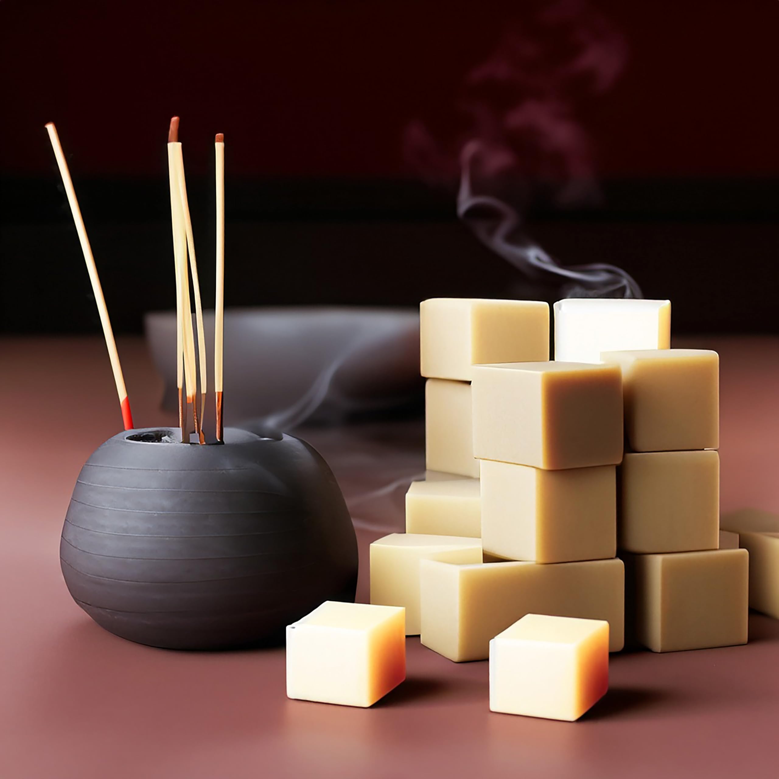 Candlecopia Nag Champa Strongly Scented Hand Poured Vegan Wax Melts, 12 Scented Wax Cubes, 6.4 Ounces In 2 X 6-Packs