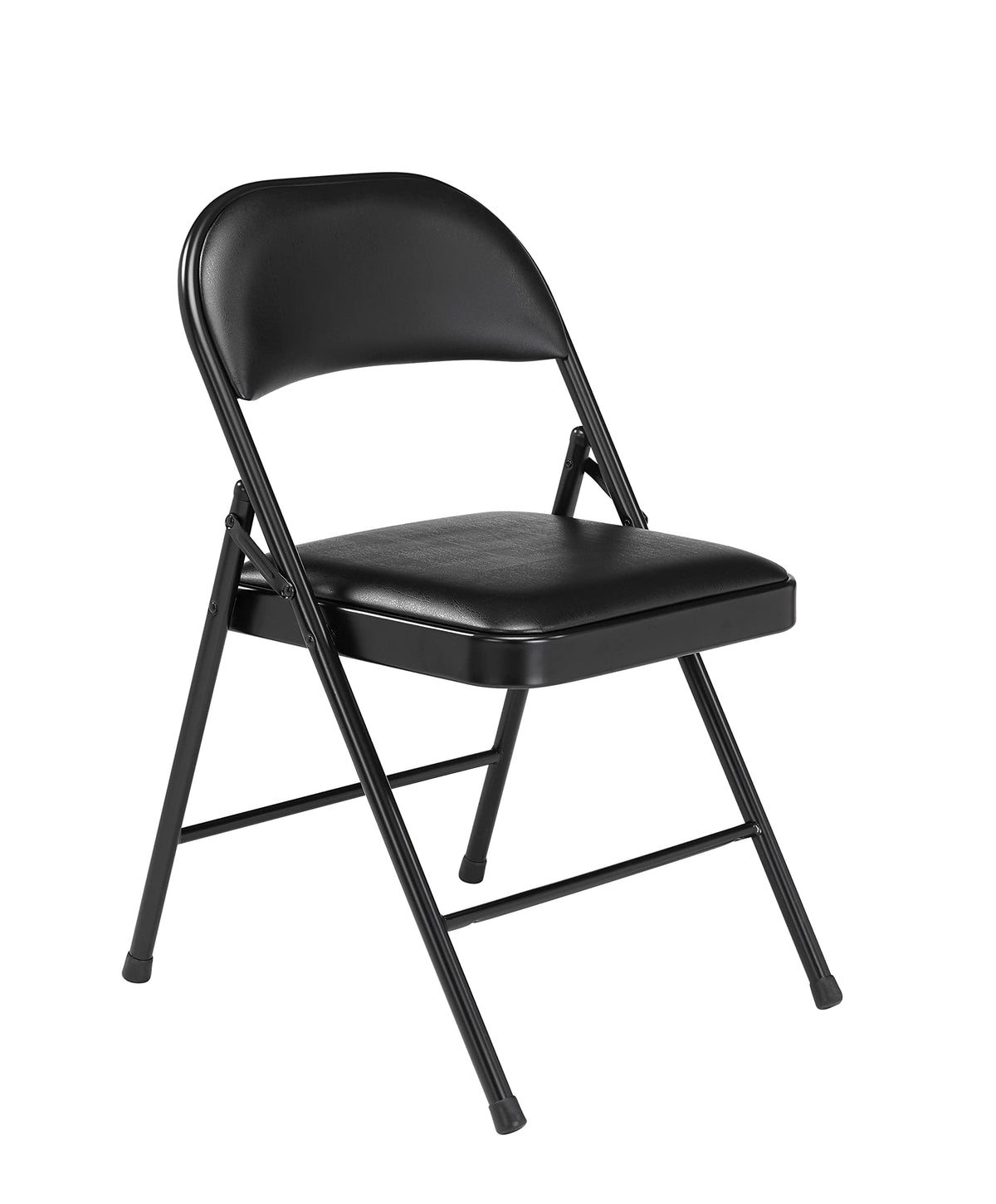 National Public Seating 950 Commercialine Vinyl Padded Folding Chair, Black