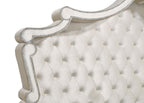 Simple Relax Upholstered Queen Bed in Ivory and Camel