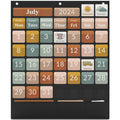 The Ultimate Classroom Calendar Pocket Chart For Kids - Simplified Calendar With Educational Cards For Easy Learning - Fun Boho