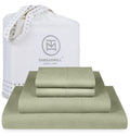 Threadmill King Size Sheets For King Mattress | 800 Thread Count Jacquard Celine Sage Green | Better Than Egyptian Cotton | 4 Pc