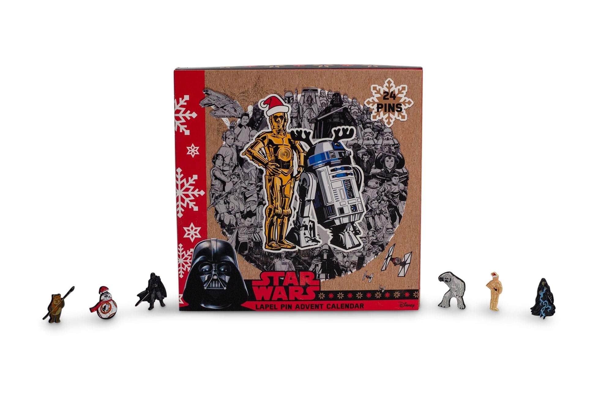 Star Wars Enamel Pins Advent Calendar | 24 Unique Pins | Toynk Exclusive