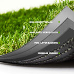 Zgr Premium Artificial Grass 3' X 9' Outdoor Rug, 1.38' Realistic Thick Turf For Garden, Yard, Fake Lawn, Dogs Synthetic Grass Mat, Non-Toxic, Rubber Backed With Drainage Holes, Customized Sizes