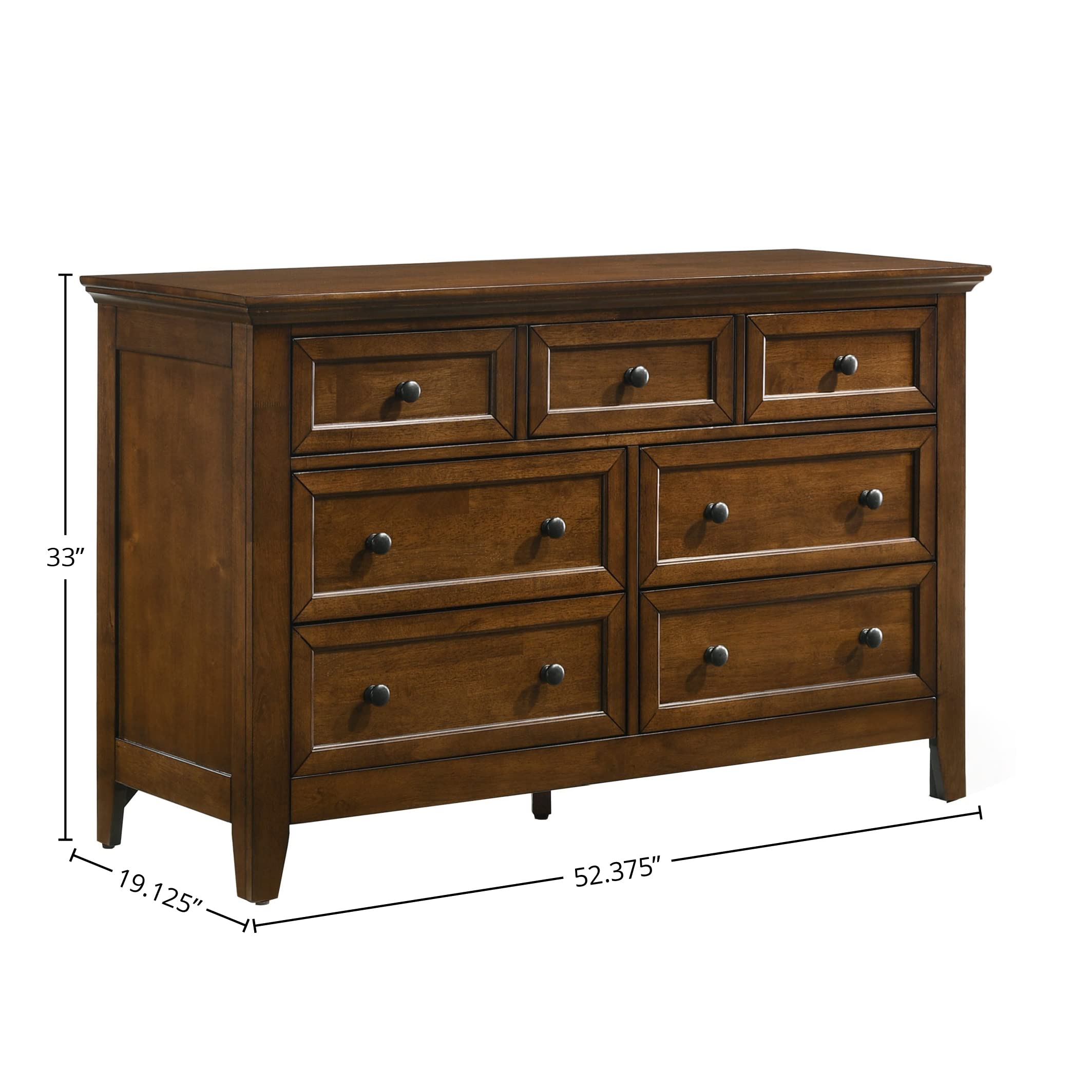 Westwood Design San Mateo 7 Drawer Dresser, Tuscan